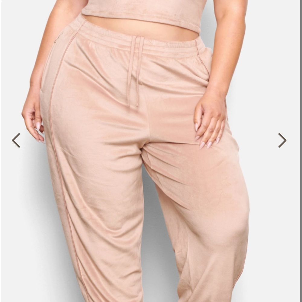 NWT SKIMS oversized velour jogger 2x dusk